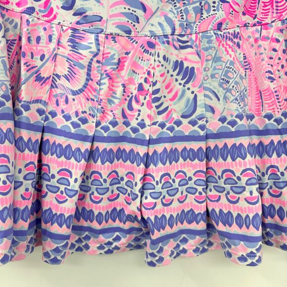 Lilly Pulitzer Luxletic Skort M Annora Sea You Soon Raz Berry Pleated Tennis - Picture 3 of 9